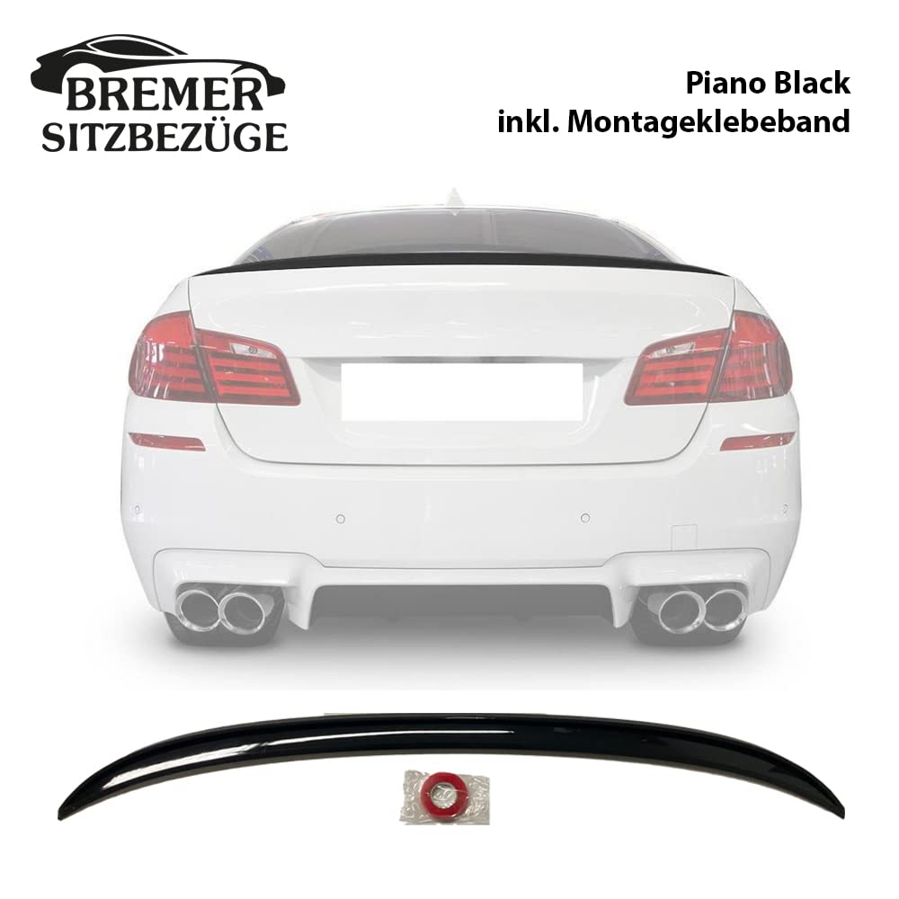 Bremer SITZBEZÜGE Alerón Trasero en Negro para BMW Serie 5 F10 (2010-2016)