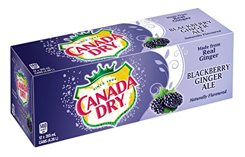Canada Dry Blackberry Ginger Ale Fridge Pack Cans, 355 mL, 12 Pack