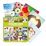 Piccadilly Greetings Box Of Assorted Blank Cards Multipack Pack Of 20 16 x 16 cm Includes 20 Unique Colourful Designs, with White Envelopes, Suitable for All Ages, Genders and Occasions