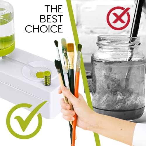 Brush Rinser Paint Brush Cleaner – Paint Brush Rinse Machine Fresh Water Cycle Rinser Tool for Painting Brush Watercolor Paints Cleaning Tool Art Supplies for Kids Paint Brush Rinser for Artist - Thumbnail 7