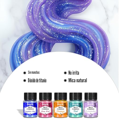 Miniatura 4 de Roizefar Polvo De Mica - Pigmento De Resina Epoxi De 32 Colores, Tinte De Jabón Natural, Tinte En Polvo Metálico Para Hacer Joyas, Bombas De Baño, Velas 5 G Por Botella