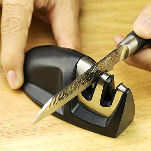 RedAeL 2-Stufen-Messerschärfer: Diamant- und Keramikschleifstein, rutschfeste Basis, Schwarz 4 RedAeL 2-Stufen-Messerschärfer: Diamant- und Keramikschleifstein, rutschfeste Basis, Schwarz