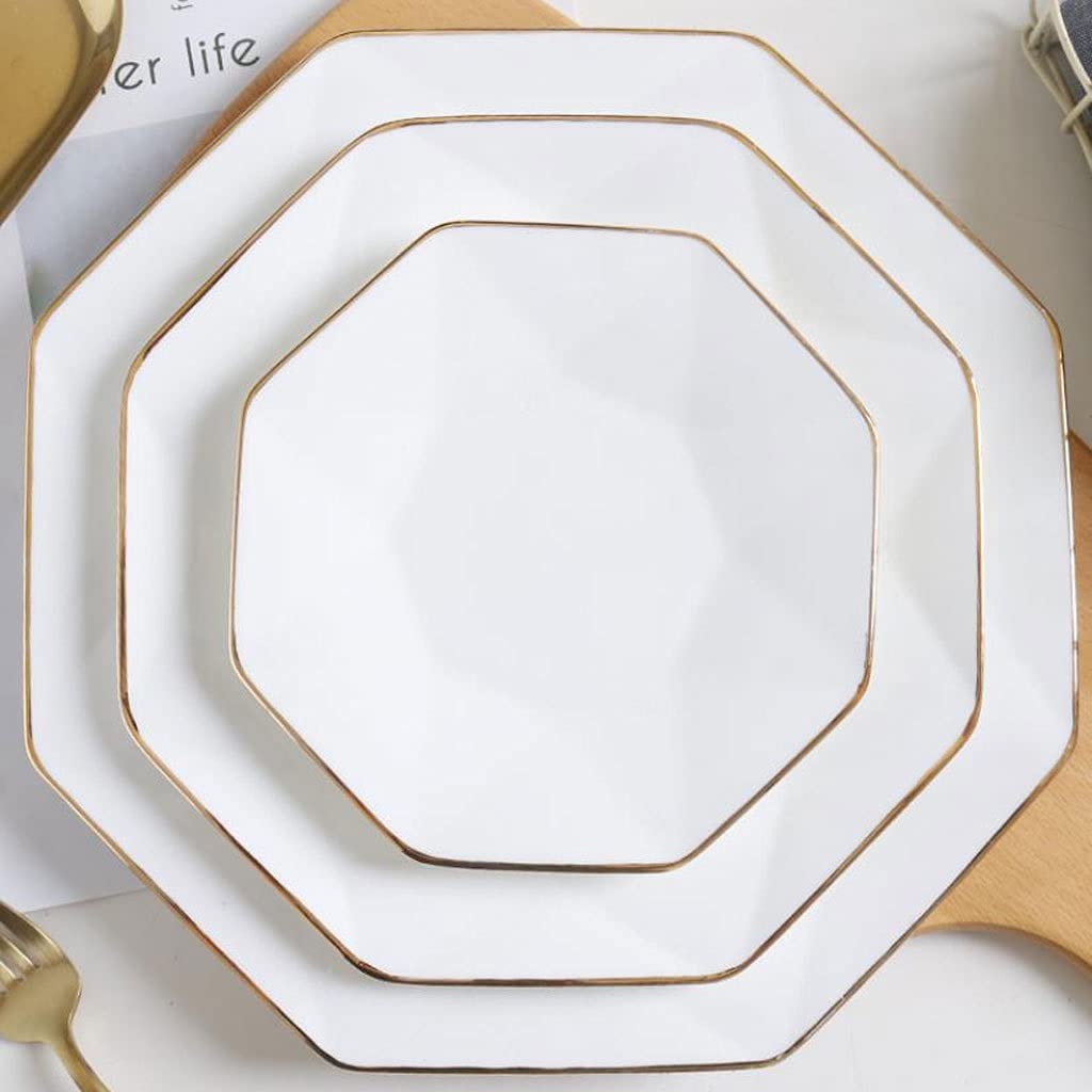 Naczynia obiadowe Porcelanowe naczynia obiadowe 6,8-calowy zestaw ceramicznych naczyń ceramicznych zestaw Kuchenka mikrofalowa i zmywarka Sejf Sałatka ze steków i talerze z des
