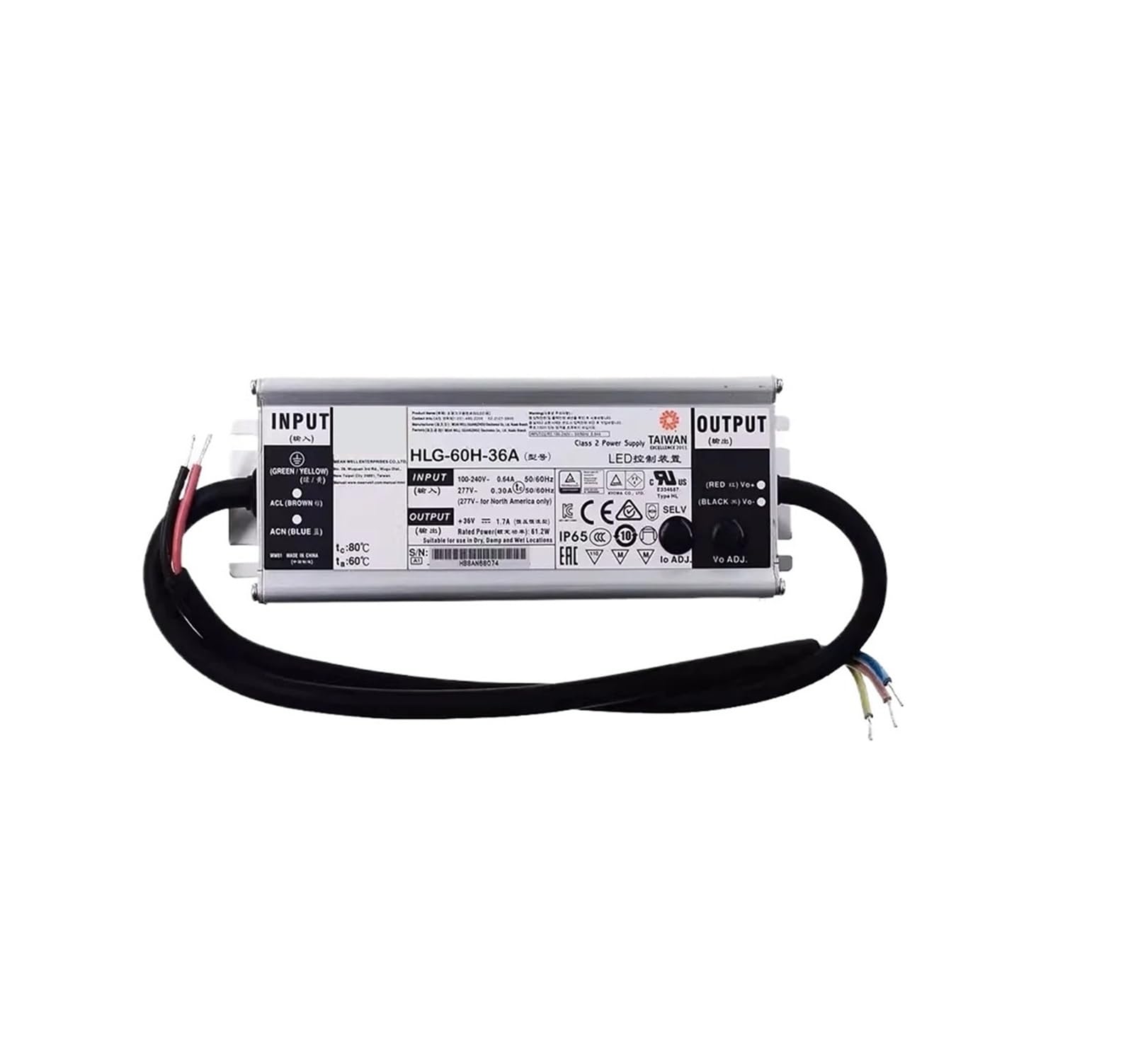 BRODEFUP HLG-60H HLG-60H-24A HLG-60H-36A HLG-60H-48A HLG-60H-24 HLG-60H-24B HLG-60H-42B 60W Constant Voltage + Constant Curren power supply(HLG-60H-42B)