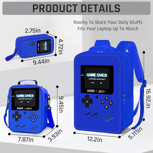 ZHIMEBYE Mochila escolar para meninos - Mochila gamer para crianças, adolescentes, ensino fundamenta