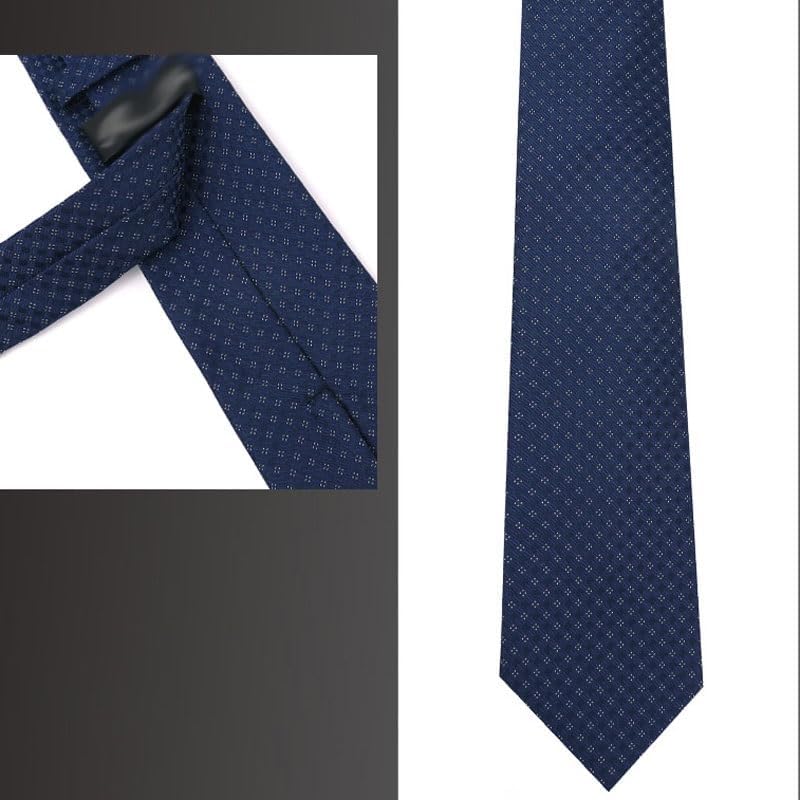 Men's Business Formal Suit Tie Yarn Dyed Hand Tied Polyester