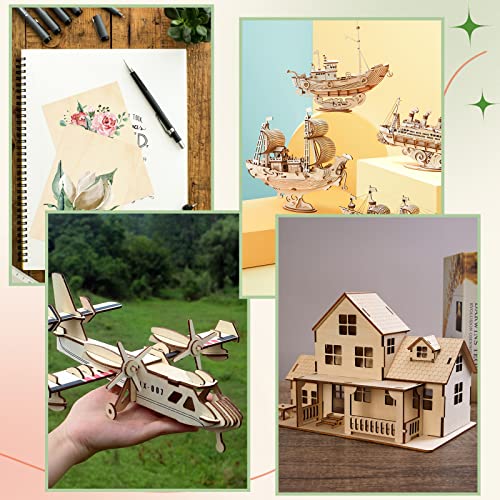 Jyongmer 50 Pieces Unfinished Wood Pieces, Thin Wood Sheets Plywood Sheets Unfinished Basswood Sheets For Wooden Diy Ornaments, Painting, Drawing, Laser, Wood Engraving, Wood Burning(150X100X2Mm) #TOP6