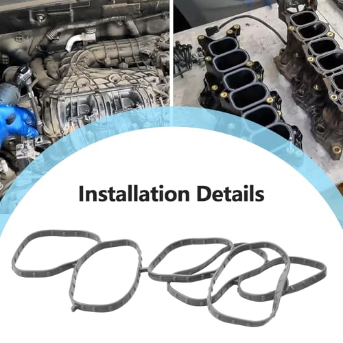 Image of Upper Intake Plenum Gasket Compatible with Hyundai Azera 2015-2017 Palisade 2020-2023 Santa 2015-2019 Kia Telluride 2020-2021 Sorento 2014-2020 Replaces 29215-3CFA0 29215-3CFA1, Surge Tank Gasket