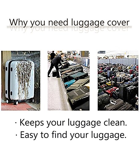 Bigcardesigns Black Fashion Flroal Luggage Covers Suitcase Protector Jacket Dust-Proof Anti-Thief Dust-Proof Case Size S For 18-21 Inch Luggage #TOP5
