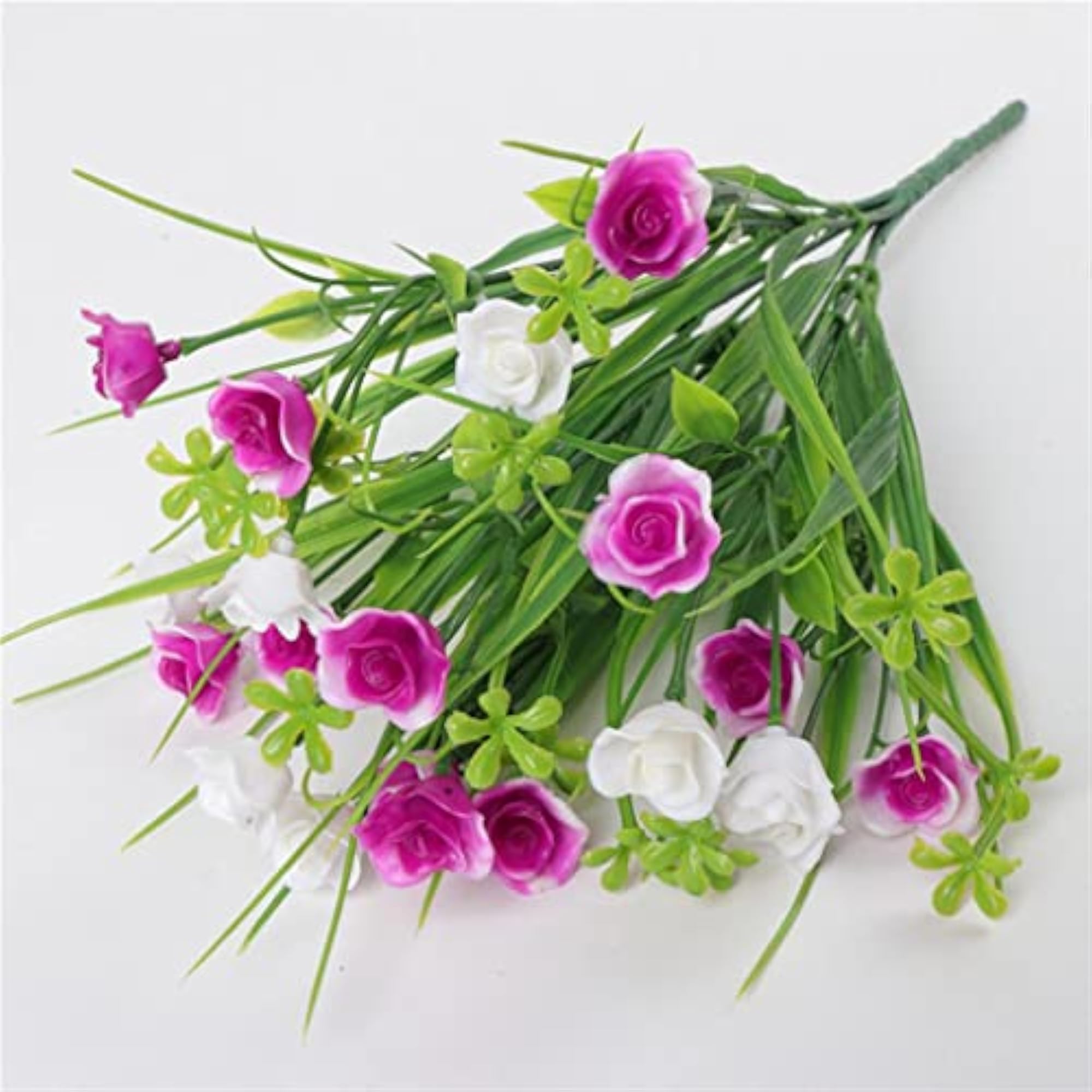 2pcs Artificial Plastic Rose Flowers Bouquets