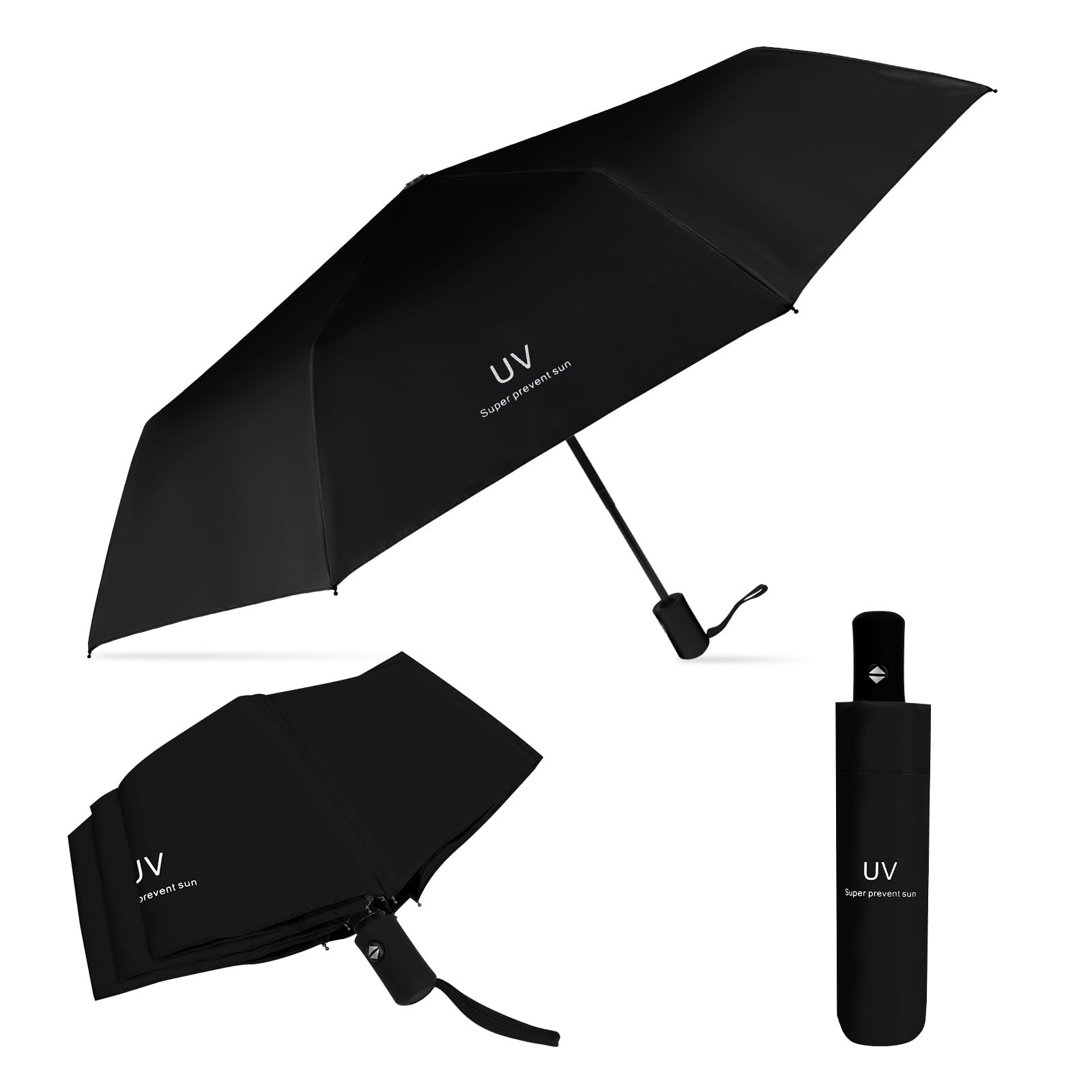 COAODMini Umbrella with UPF 50+ UV Protection, Lightweight Compact Umbrella Sun Protection for Women, Kids, Portable Travel Umbrella with Storage Box, 6Ribbed Small Umbrella Perfect for Travel
