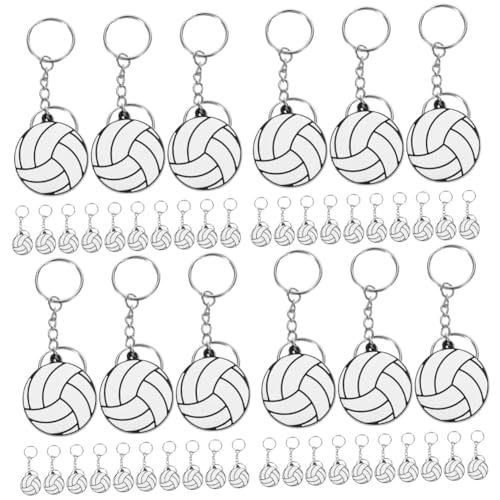 Porte-clés volley-ball blanc BESPORTBLE le petit cadeau idéal pour passionnés
