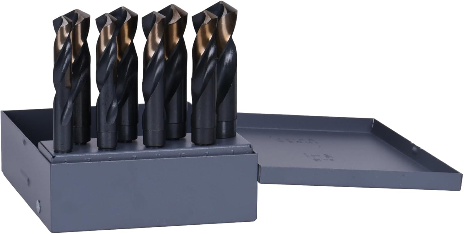 Century Drill & Tool 44408 Cobalt Silver and Deming Drill Bit Set, 8-Piece