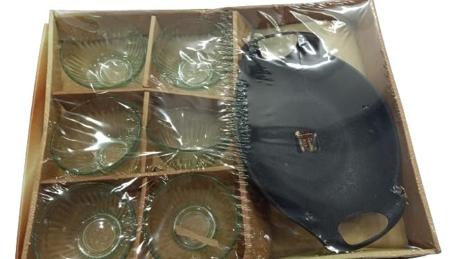 Image of Set of Black Kadai Paneer,6 Glass Bowl to Serve Paneer