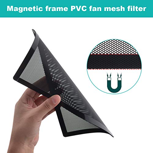 Cm Computer Case Fan Dust Filter Pc Mesh Filter Cover Grills With Magnetic Frame, Black Color (240 X 120 Mm (2 Pcs)) #TOP4