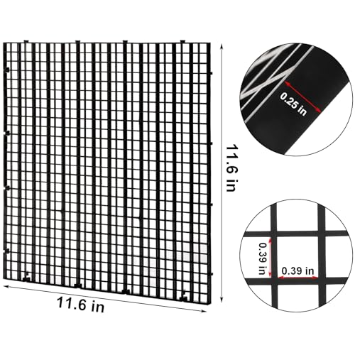 Image of Okllen 12 Pack Aquarium Fish Tank Divider Plastic Egg Crate, Bottom Tray Grid Isolation, Plastic Egg Crate Grid Divider Tray for Mixed Breeding Light Diffuser