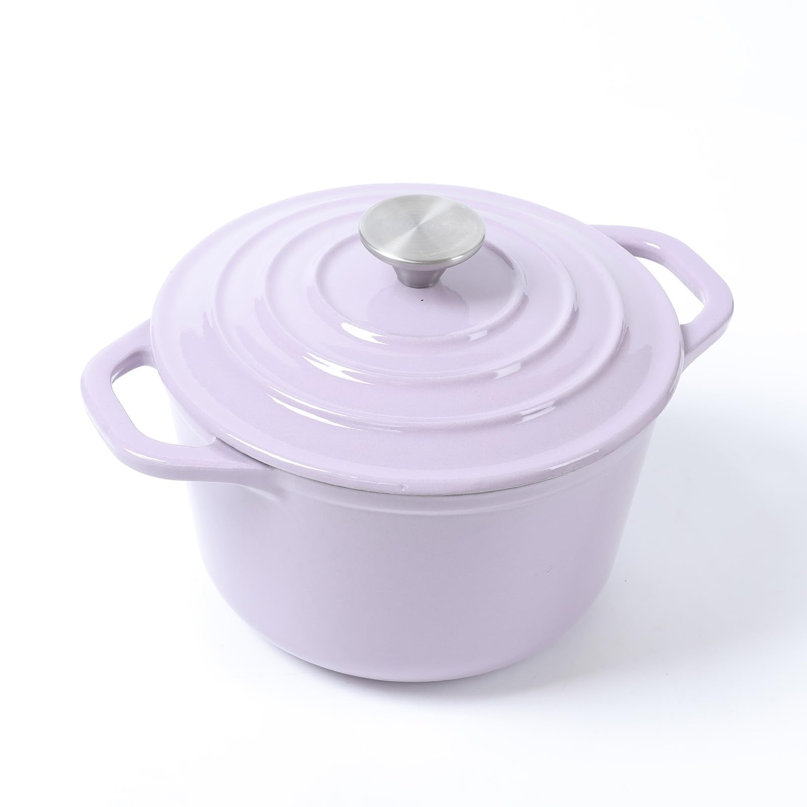 HAWOK Enameled Cast Iron Mini Dutch Oven Purple