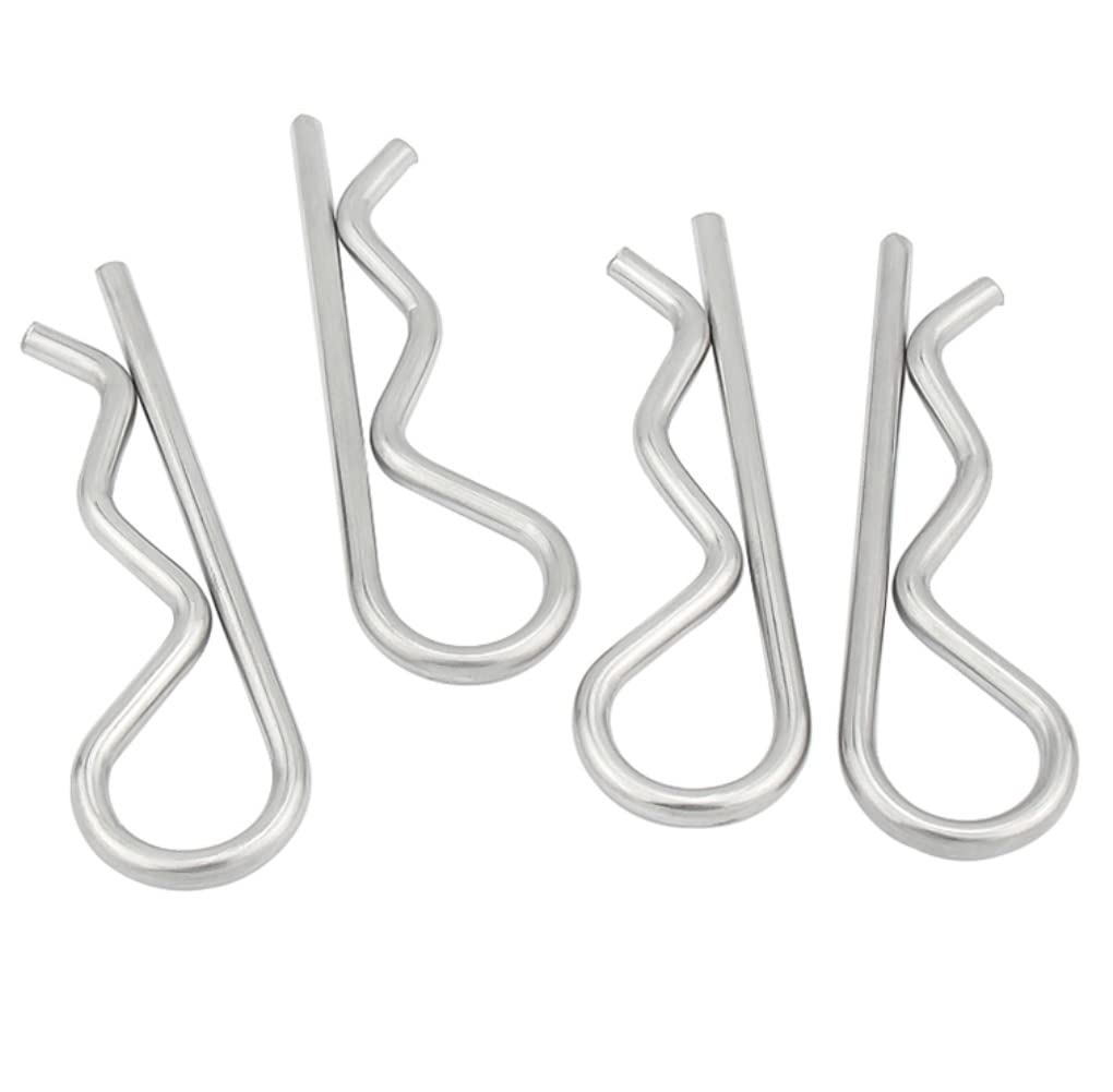 Copiglie Elastiche Copiglie a Molla Coppiglie Spaccate in Acciaio al Carbonio, M2×50mm, 50 pcs