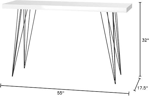 Miniatura 3 de Safavieh Home Collection Wolcott - Mesa de consola y color blanco Blanco/negro,negro / negro,negro, marrón (Dark Brown / Black),Gris / Negro,negro,