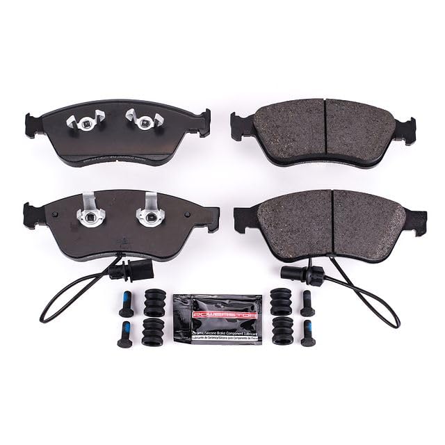 Image of PowerStop Front Brake Pads for Audi A8 Quattro 2004-10 |S6 2007-11 |S8 2007-09 |Volkswagen Phaeton 2004-06 - Z23 Carbon-Fiber Ceramic Brake Pads with Installation Hardware, Z23-1024