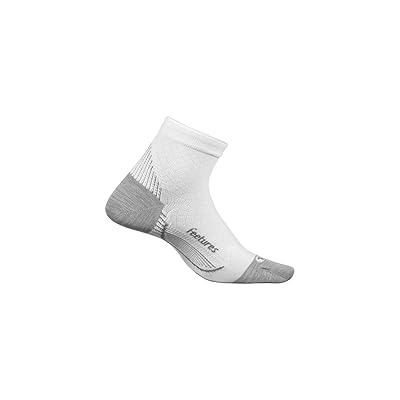 Feetures Plantar Fasciitis Relief Ultra Light Quarter Quarter Length Socks Shoes White