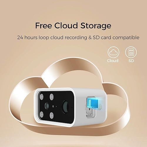 Miniatura 2 de 3-Link Cámaras de seguridad inalámbricas para exteriores, cámaras alimentadas por batería para seguridad del hogar, sin tarifa mensual, foco