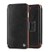 1byone Genuine Leather Wallet Stand Folio Case with Card Slot for iPhone 6 / 6s, Black