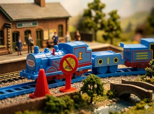 Image of Express Play Train Toy Set for Boys & Girls | Battery Operated Railway Engine with Coaches | 14 Piece Railway Track Educational Fun Toy