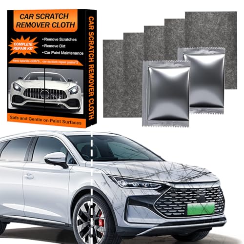 Nano Sparkle Cloth Car Scratch Remover Paste for Vehicles, Car Paint Scratches, Water Spots (Orange)