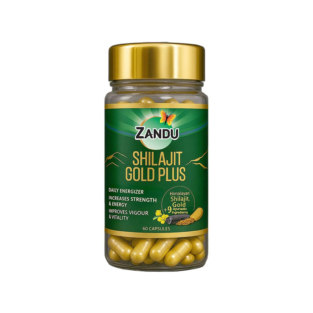 Zandu Shilajit Gold Plus| | 100% Pure Himalayan Shilajit + 24K Gold + 9 powerful herbs | Enhances strength, stamina, vigour, vitality and power | Scientifically tested advanced formula | 60 Caps-image-48