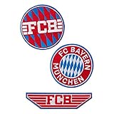 Material: 100 % Polyester FC Bayern München Aufnäher - 3er Set - Patch, Aufbügler FCB