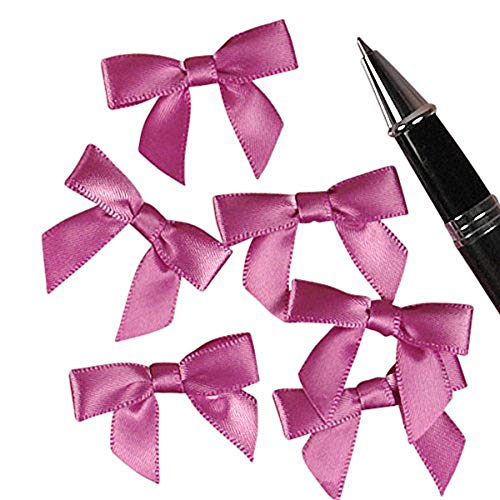 Rose Satin Bows 1 3/8 | Quantity: 50 Width 1