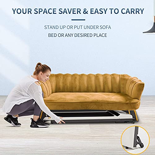 Umay 2 In 1 Walking Pad-Folding Treadmill Installation-Free, Under Desk Treadmill With Bluetooth Speaker, Remote, Spax App And Led Display, 3 In 1 Walking Jogging Running Machine For Home Office #TOP5