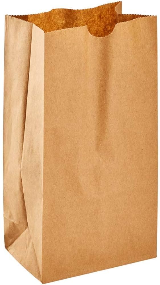 10lb Kraft Paper Lunch Bags, 500 Count - Durable Grocery Bags (10lb)