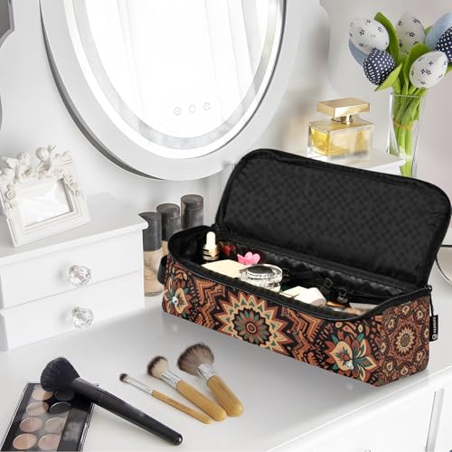 Bolsa organizadora de viaje 2 en 1 para planchas y rizadores con tapete resistente al calor y diseño Tribal Western Boho Aztec miniatura 7