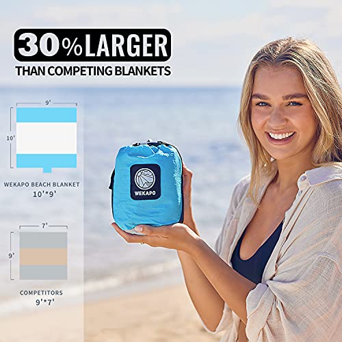 image for WEKAPO Beach Blanket - Sandproof Waterproof Extra Large Beach Mat | Ov