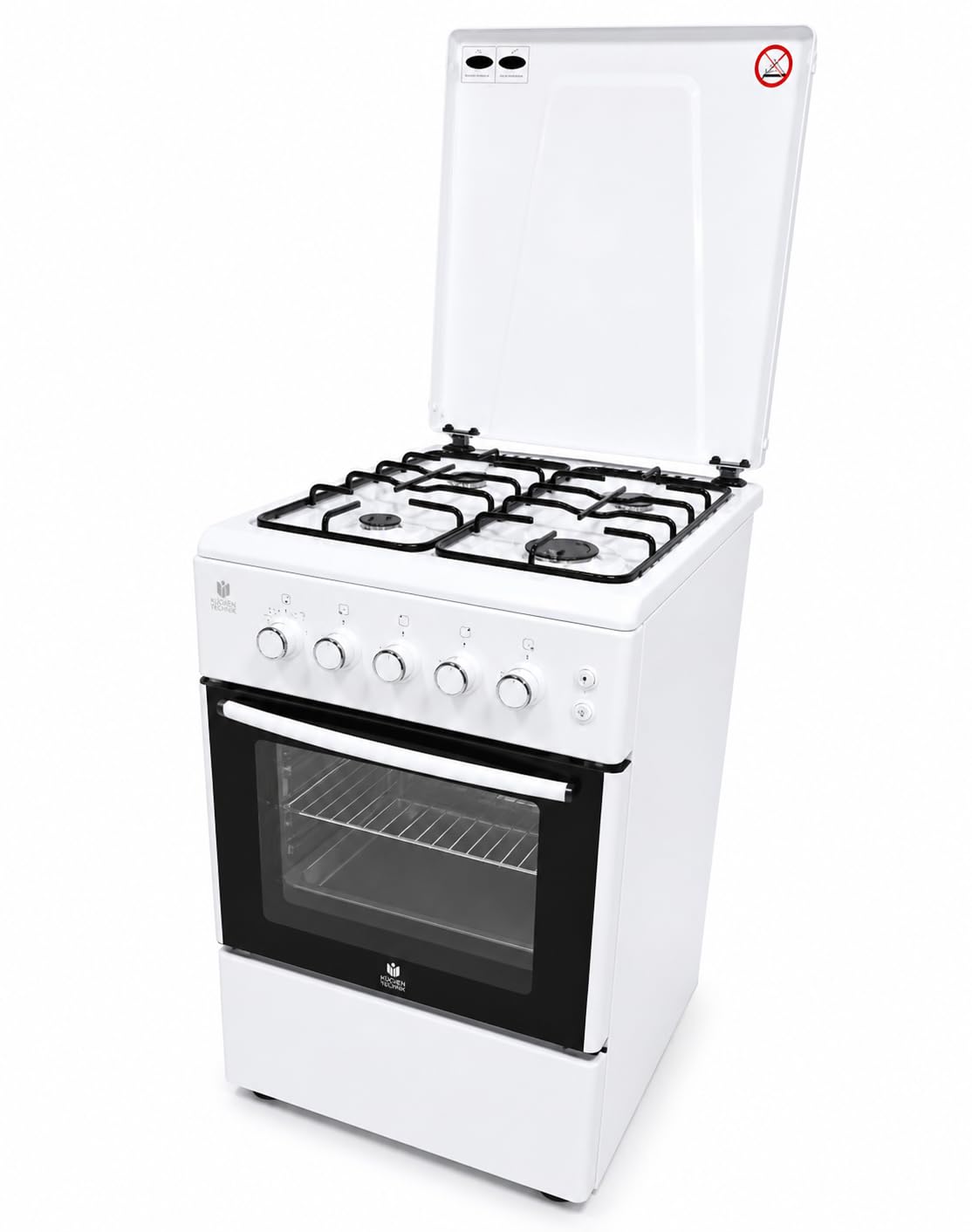 Gasline SHGG5060UW Gas Standherd mit Gasbackofen und Grill, Umluft SHGG5060UW, Weiß, LPG, Erdgas