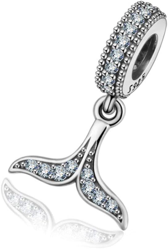 925 Sterling Silver Whale Charm Tail of Dolphin Charm Animal Charm Birthday Charm for Pandora Charm Bracelet (A) - Image 4