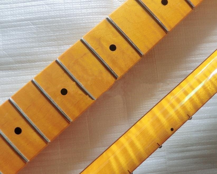 22 tasti Tiger Flame Maple Chitarra elettrica Collo Accessori for chitarra Parti Strumenti musicali Guitarra