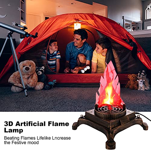 image for GULI Halloween 3W Prop LED Fake Fire Flame Effect Lamp Torch Night Lig