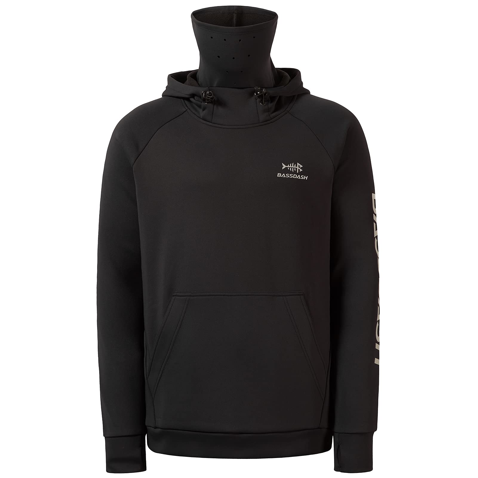 Bassdash Felpa con Cappuccio Hoodie in Pile da Pesca da Uomo con ghetta per Il Collo Felpa da Resistente all'Acqua FS18M