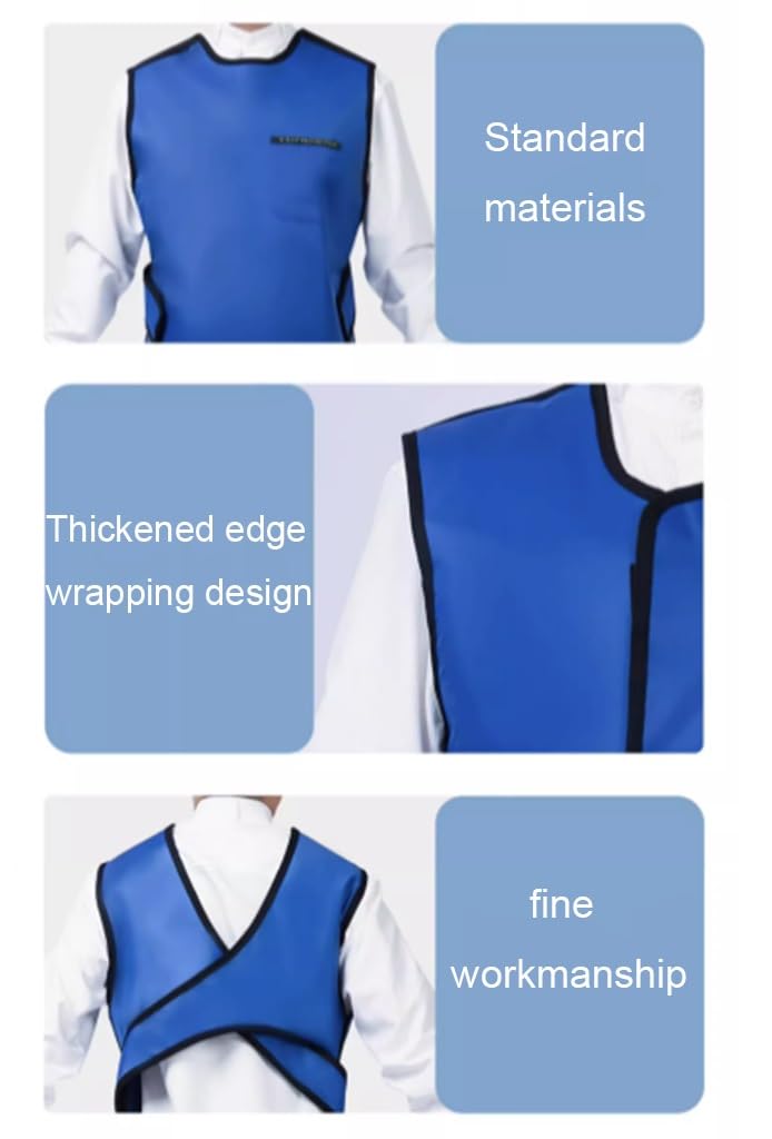 Delantal de Plomo para Rayos X con Cuello y Gorro para Tiroides - Equivalente a 0,35 mmPb/0,5 mmPb - Adecuado para Hombres y Mujeres (Color: A3, Tamaño: 0.35mmPb)