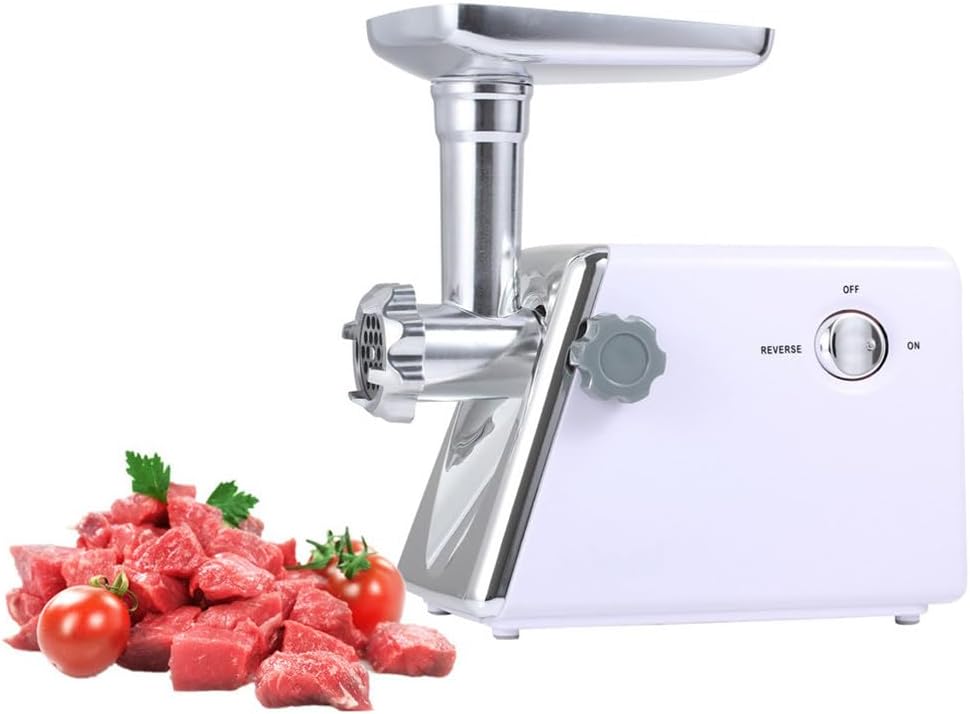 Electric Meat Grinder, Meat Mincer, Sausage Stuffer Maker, Food Grinder with Sausage, 3 Grinder Plates, Stainless Steel for Home Kitchen and Commercial Use