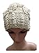 BIBITIME Handmade Knitted Beanie Hat Women Winter Cap Crochet Stripes Leaves (One Size for Adult, Beige)