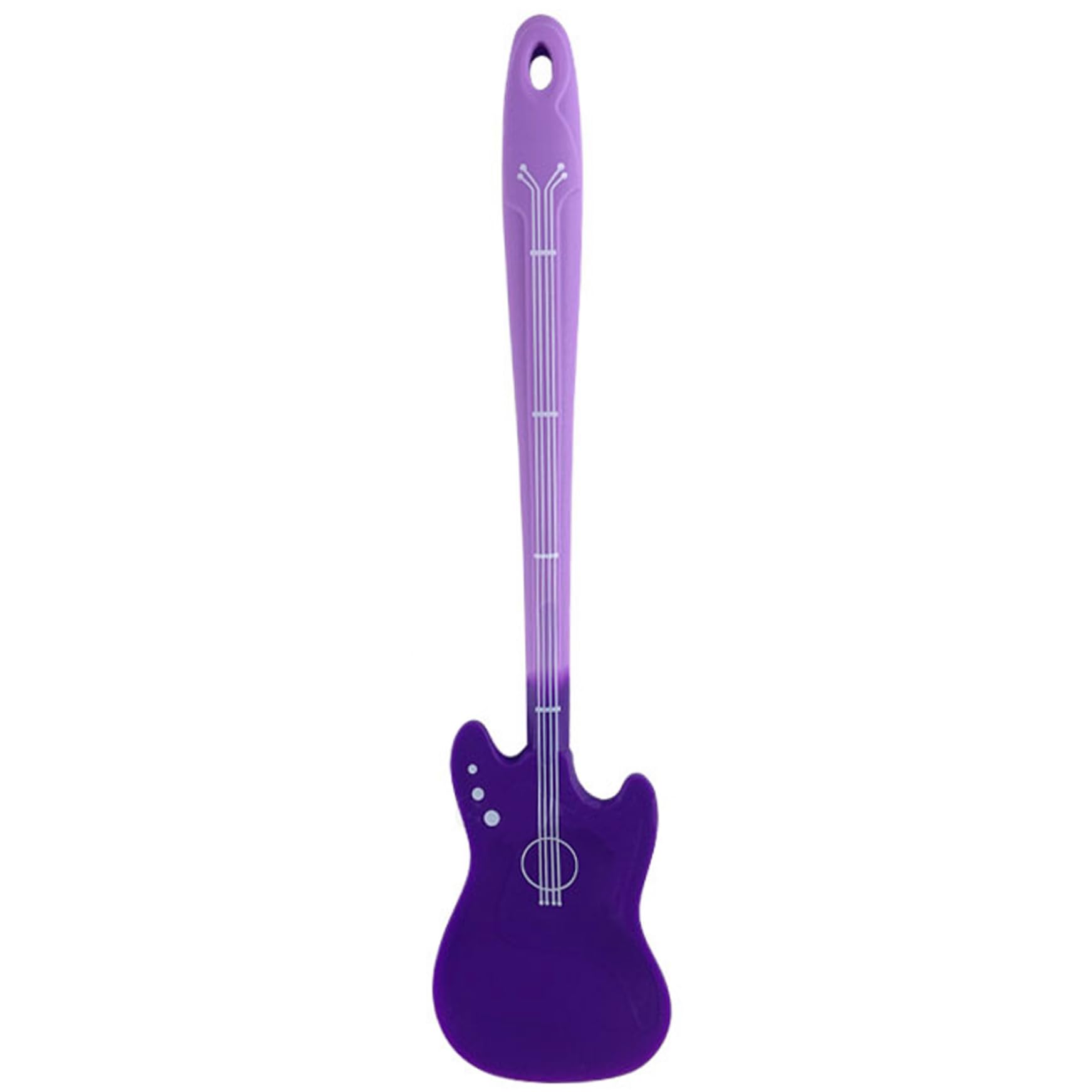 Uanqfegy Guitar Spatula - Creative Guitar-Shaped Silicone Funny Spatula, High Temperature Resistant Dishwasher Safe for Baking Cooking