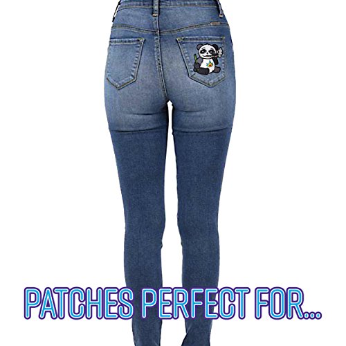 Pot Smoking Pals Cute Panda Bear - Iron On Embroidered Patch Applique #TOP6