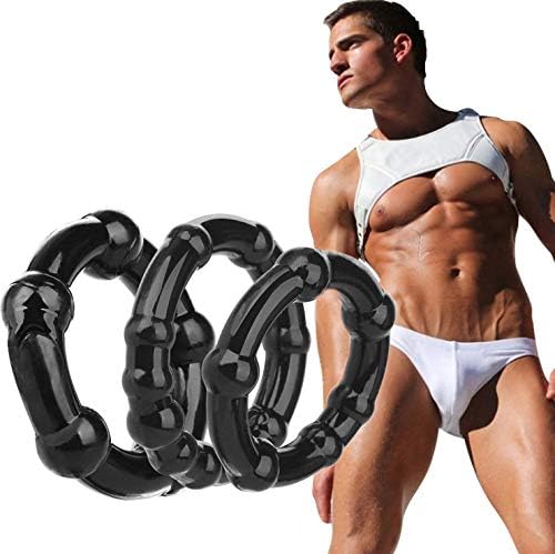 Black - Exercise Soft Ring Waterproof - Time Delay -3pcs Ring Improve The Quality Strength