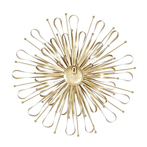 Deco 79 Metal Starburst Home Wall Decor Wall Sculpture with Orb Detailing, Set of 3 Wall Art 16", 20", 24"D, Gold by Deco 79 - Image 3