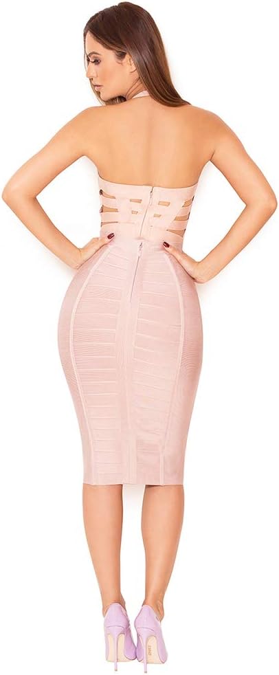 Women's High Waist Wear to Work Pencil Skirt Bandage Bodycon Midi Skirt - Image 2