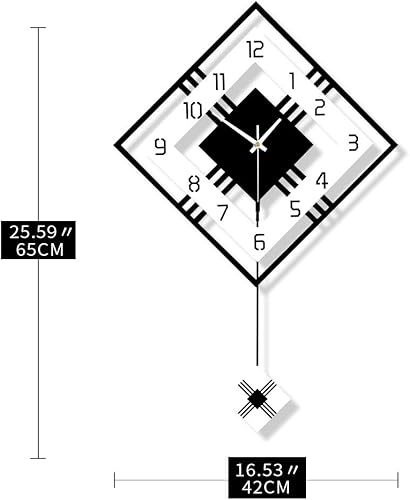 Miniatura 5 de FLEBLE Relojes de pared grandes modernos para decoración de sala de estar, reloj de pared decorativo silencioso, funciona con pilas, sin tictac